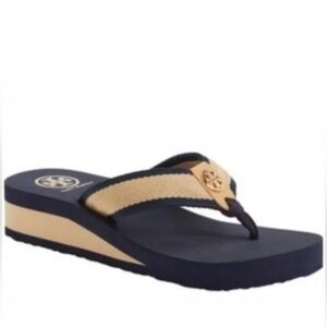 Women’s Tory Burch Frankie Flip Flops Navy
